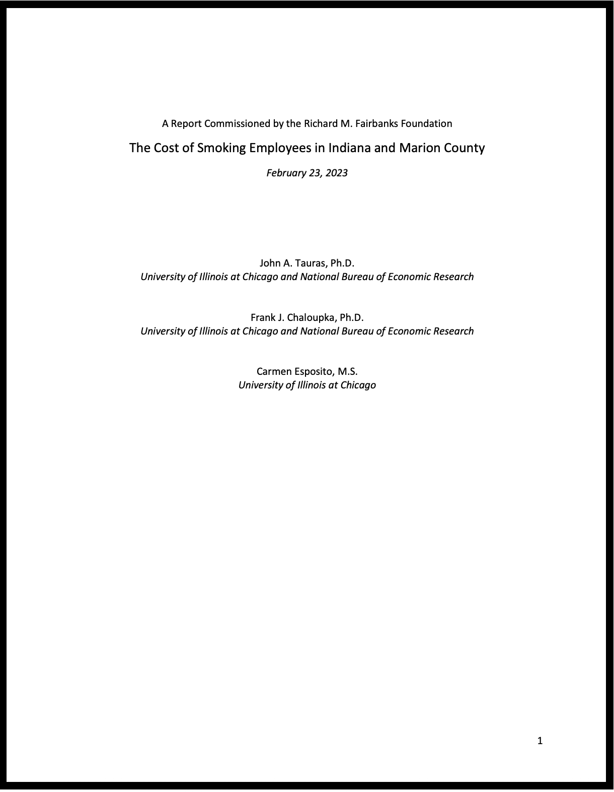 Hidden Tax of Smoking in Indiana