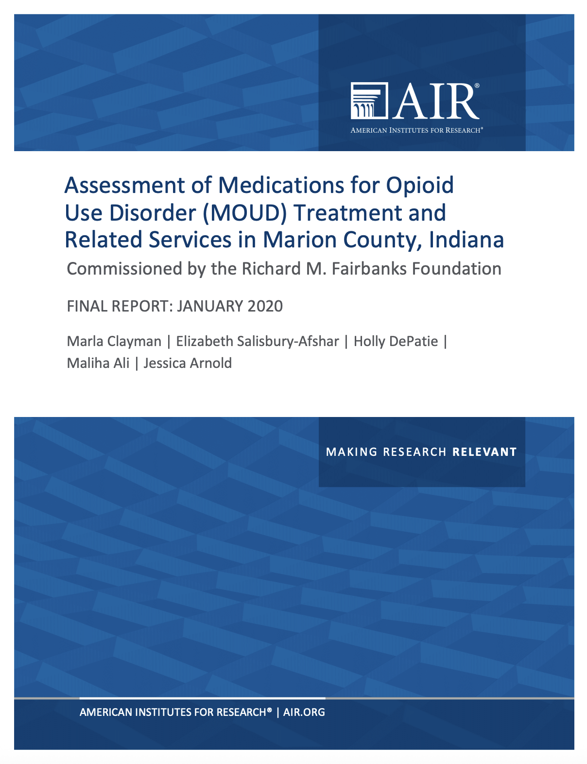 Assessment of Medications for Opioid Use Disorder Treatments in Indiana