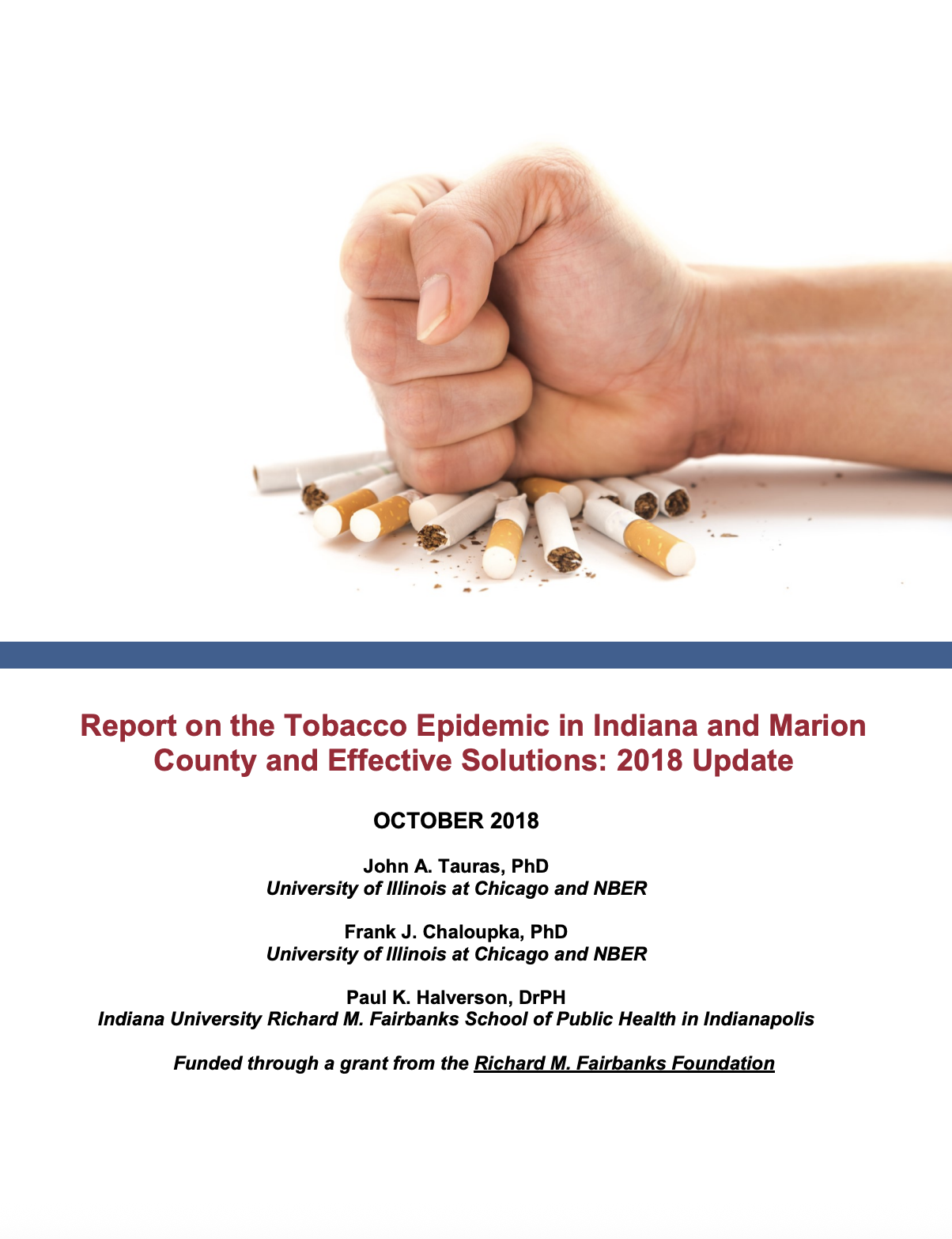 Update: The Tobacco Epidemic in Indiana and Marion County